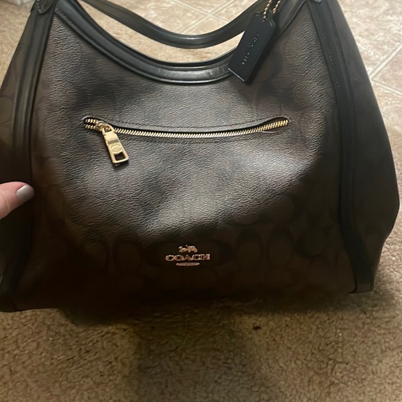 Beautiful authentic dark brown coach bag - Picture 1 of 6